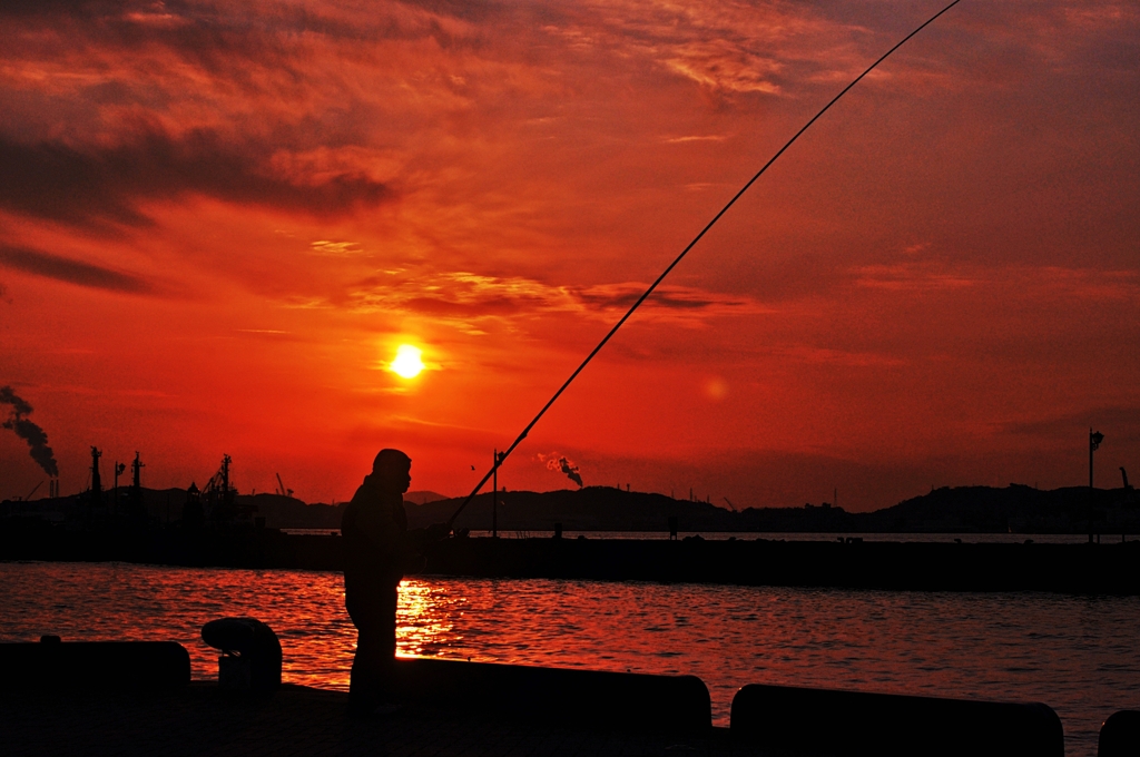 夕日に向かってだーん！！(再)