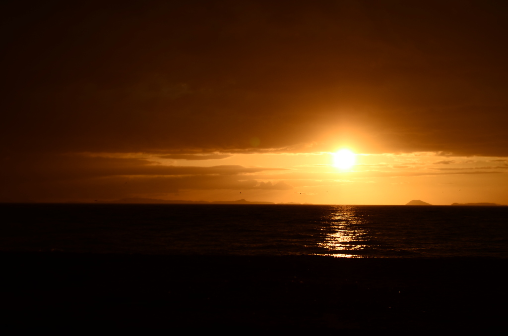 慶野の夕日。また見に来よう。