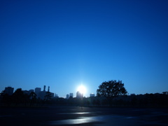 蒼い夕陽