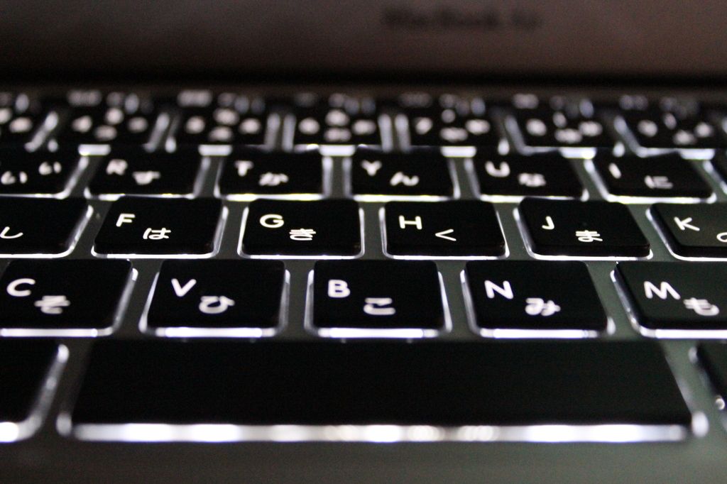 MacBookAir　back light keyboard