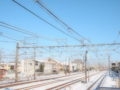 雪のホーム