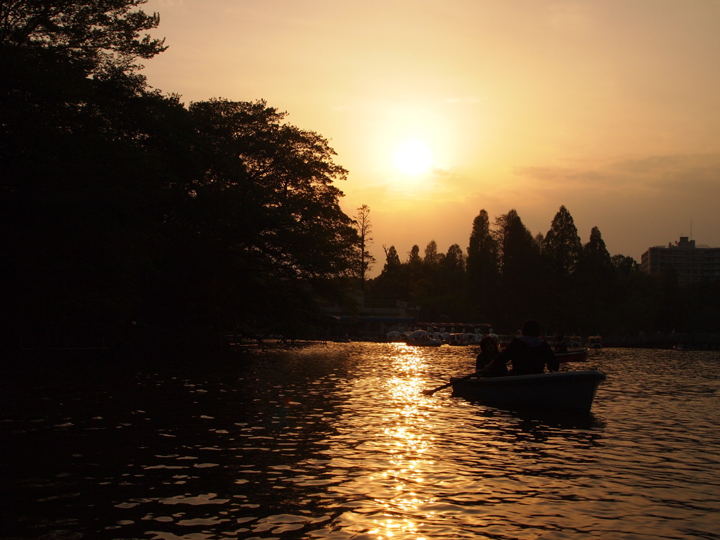 夕方のボート