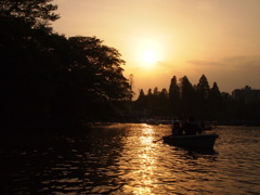 夕方のボート