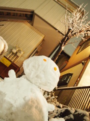 うまくとるとかじゃなく・・・雪だるまさんが。