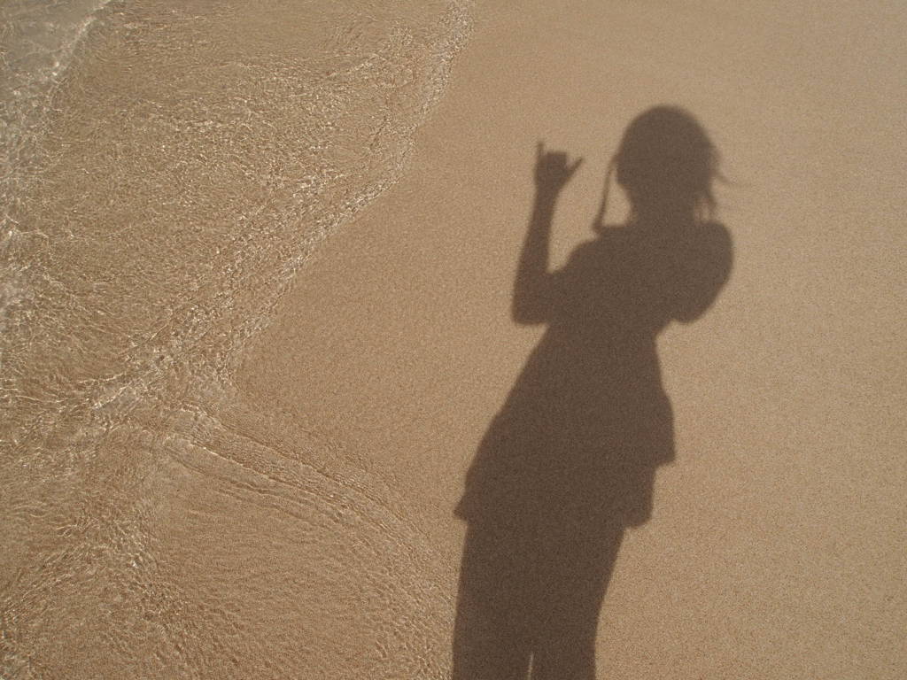 影でアロハ～♪