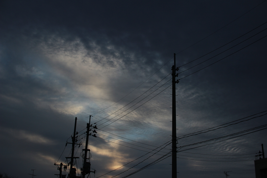 今朝の天気は…曇り時々