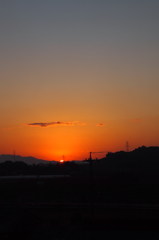 夕日が沈む瞬間
