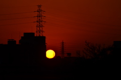 伊丹空港より夕焼け