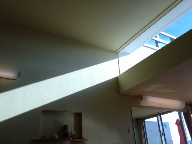 天窓からの日差し