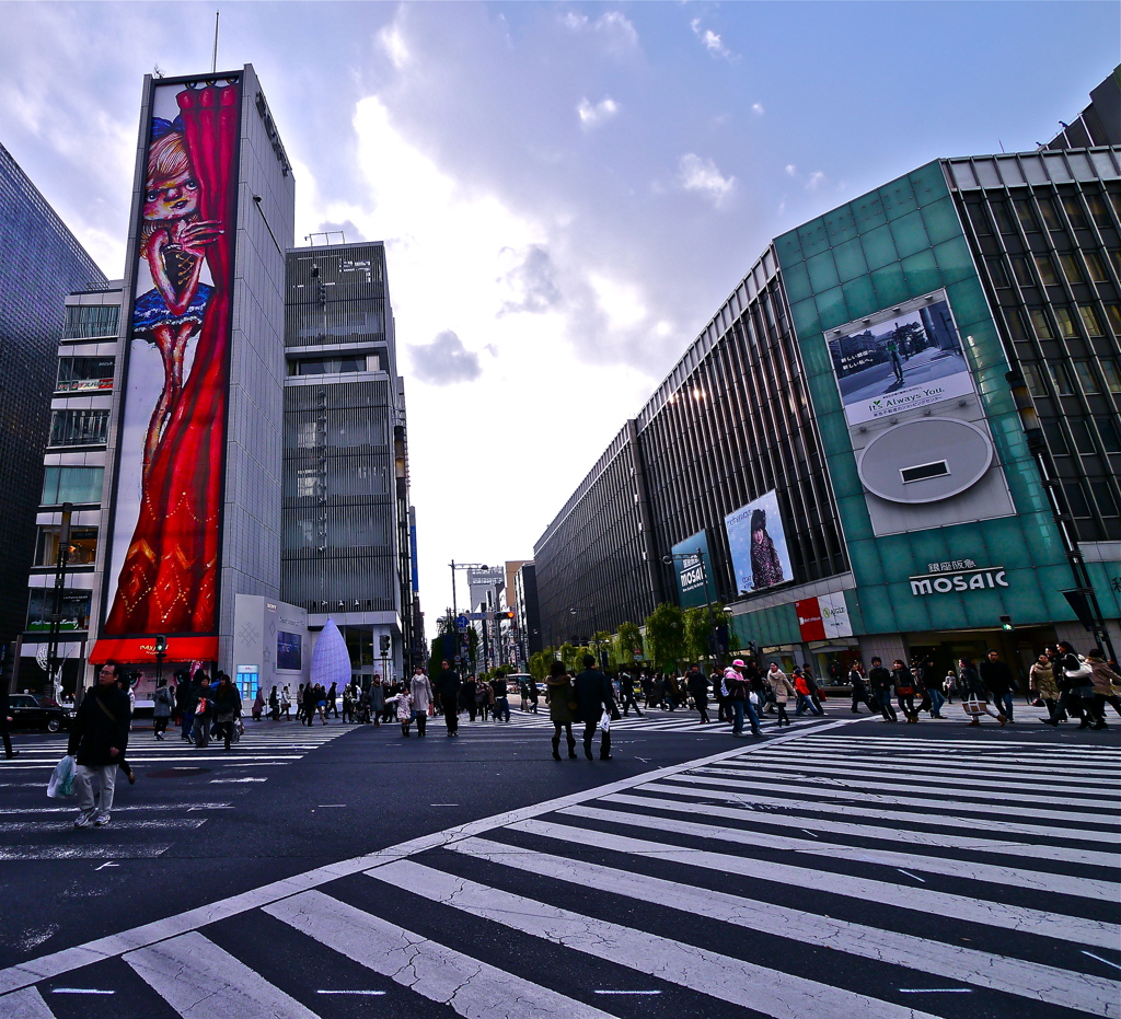 クリスマス午後2時の銀座です