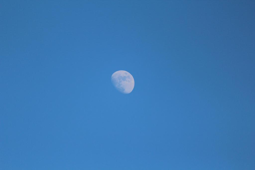 青空と月