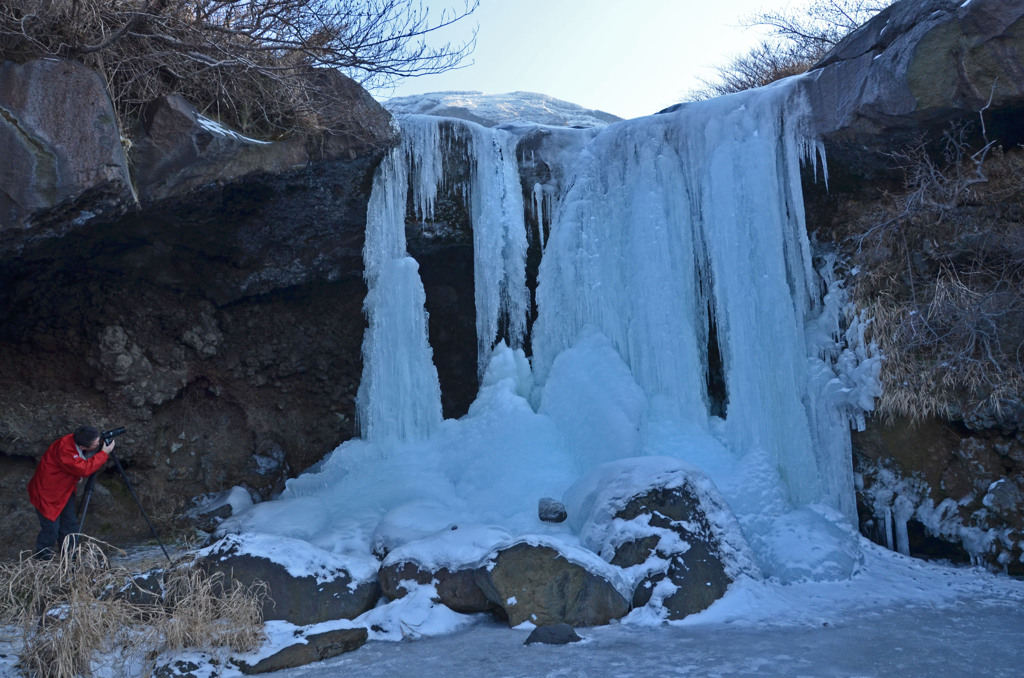 氷結、仙酔狭の滝