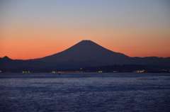 夕焼け_富士山