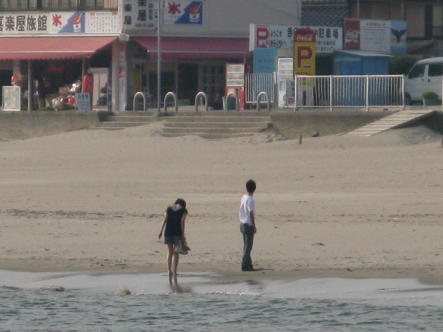 夏の浜辺と恋人たち