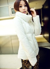 スイート 無地 スリム コート 白