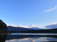 精進湖？からの富士。