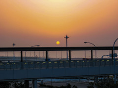 2005年中国の旅１　夕暮れの関空着＠関西国際空港