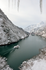 庄川峡雪景色　-6℃氷結無しⅡ