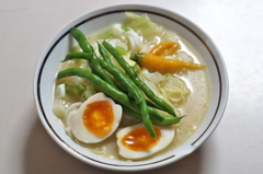今日の昼食　アベックラーメン（調理後）