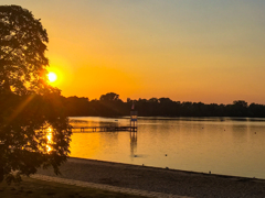 掘出し写真　夕焼けのマシュ湖＠ドイツ・ハノーファー