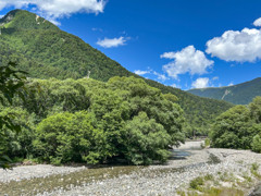 夏の上高地　見えた！明神橋