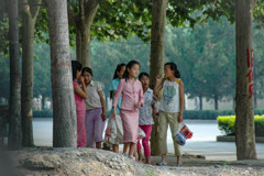 2006年中国の旅１　少女たち＠河南省 焦作