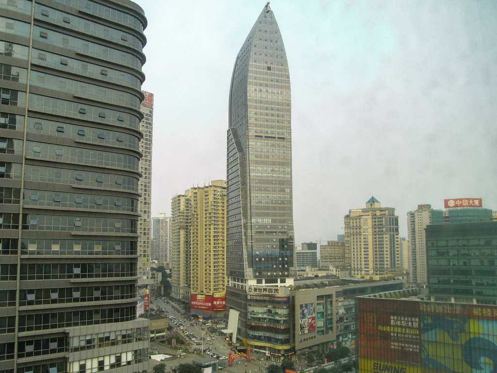 2007年中国の旅１　ホテルの部屋からの眺め２＠重慶