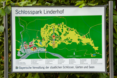 2006年ドイツの旅　リンダーホーフ公園案内板