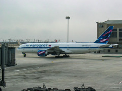 2005年中国の旅１　エアロフロートB777＠北京首都国際空港