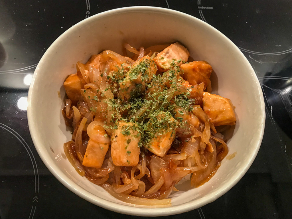 在宅飯「丼」シャケ丼♪