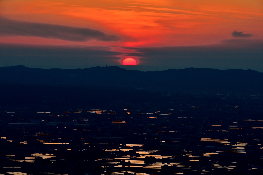 絶景　散居村　落日２