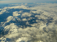 2005年中国の旅４　黒部川源流上空から遠望する白山