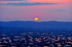 絶景　砺波平野 散居村夕景Ⅲ