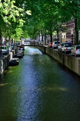 オランダ　アムステルダム　運河のある風景　その２