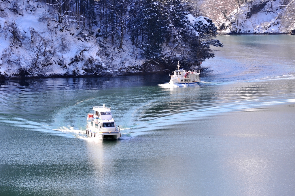 冬の庄川峡　お帰りなさ〜い♪