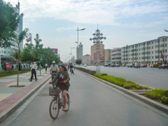 2005年中国の旅３　歩道/自転車道/車道＠寧夏回族自治区・銀川