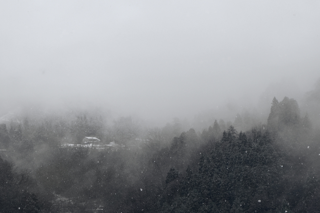 山水幽玄雪景色