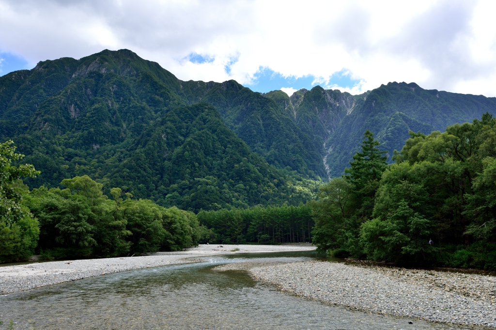 絶景・上高地　ウェストン碑の前に広がる光景