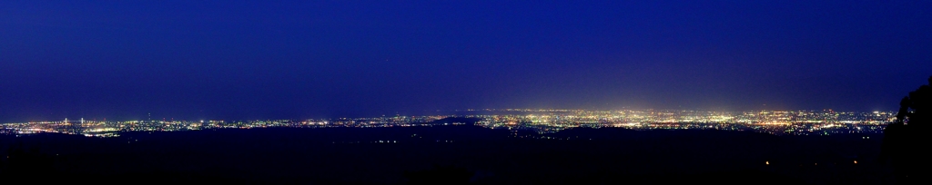 富山湾岸夜景 @鉢伏山