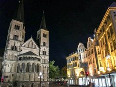 掘出し写真　夜のボン大聖堂(ボン・ミュンスター)＠ドイツ・ボン
