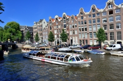 オランダ　アムステルダム　運河のある風景　その１６