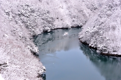 庄川峡雪景色　-6℃氷結無しV・・いや、有りかな？ 