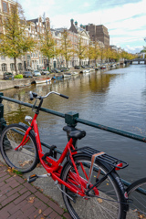 自転車のある運河風景♪＠アムステルダム