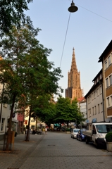 ドイツ＆ベルギーの旅　ウルム大聖堂の尖塔が見えてきました♪