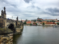 掘出し写真　カレル橋袂から見るプラハ城 ＠チェコ・プラハ