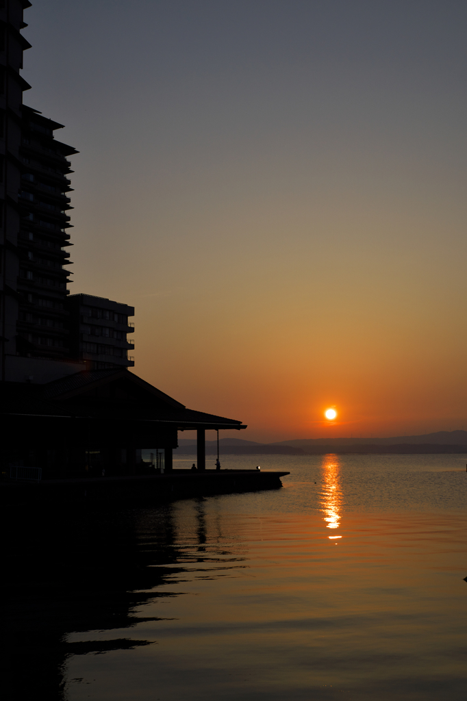 加賀屋の夕日