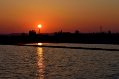 夕陽映える