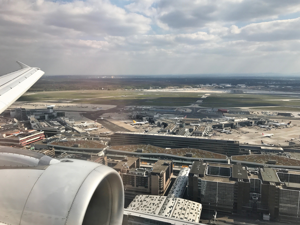 フランクフルト国際空港着陸