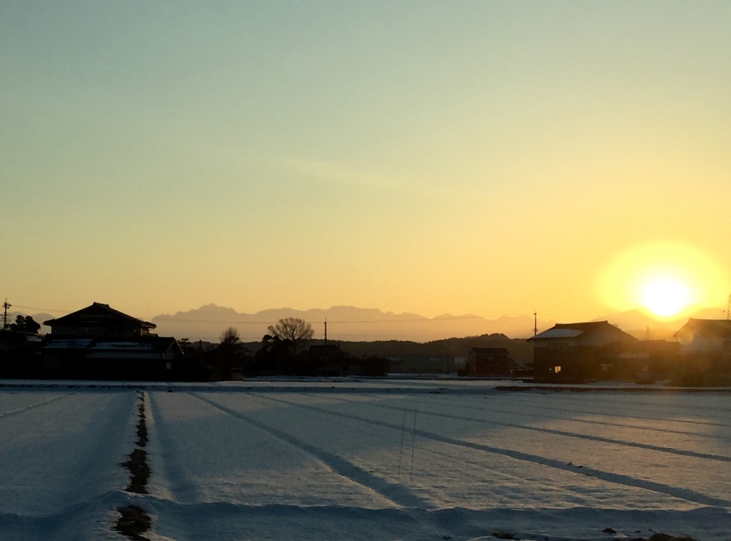 今朝の立山連峰日の出