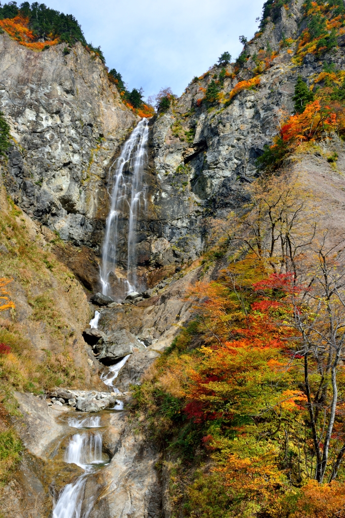 秋萌え　ふくべの大滝